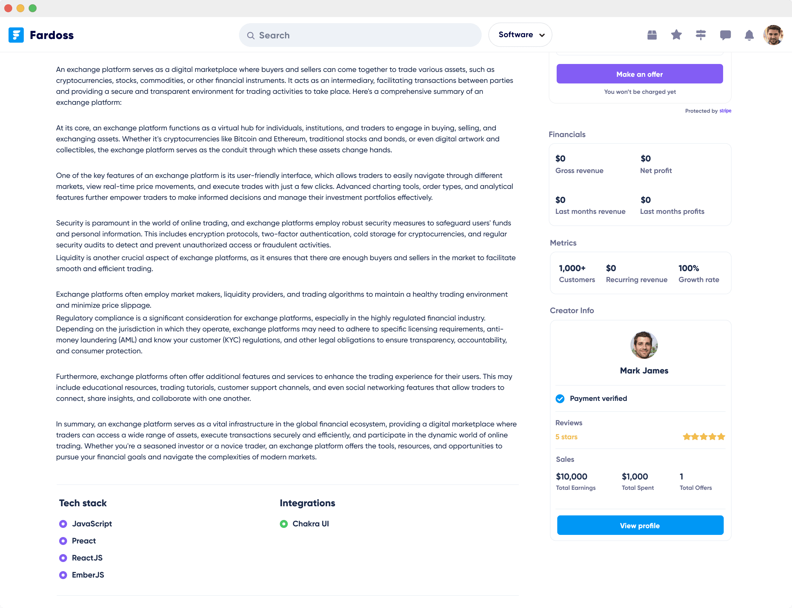 Software Listing Business Details Software Listing Business Details