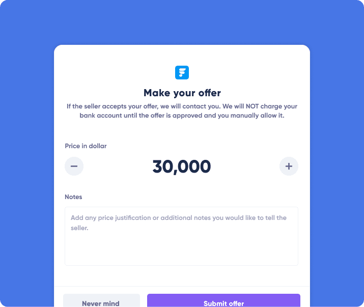 Make an software aquisition offer Make an software aquisition offer